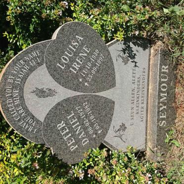 SEYMOUR Peter Daniel 1927-1982 &amp; Louisa Irene 1930-1997