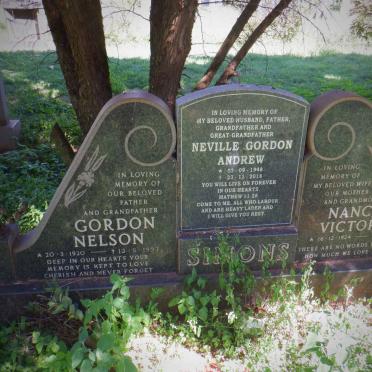 SIMONS Gordon Nelson 1920-1997 &amp; Nancy Victoria 1924-1983 :: SIMONS Neville Gordon Andrew 1948-2018