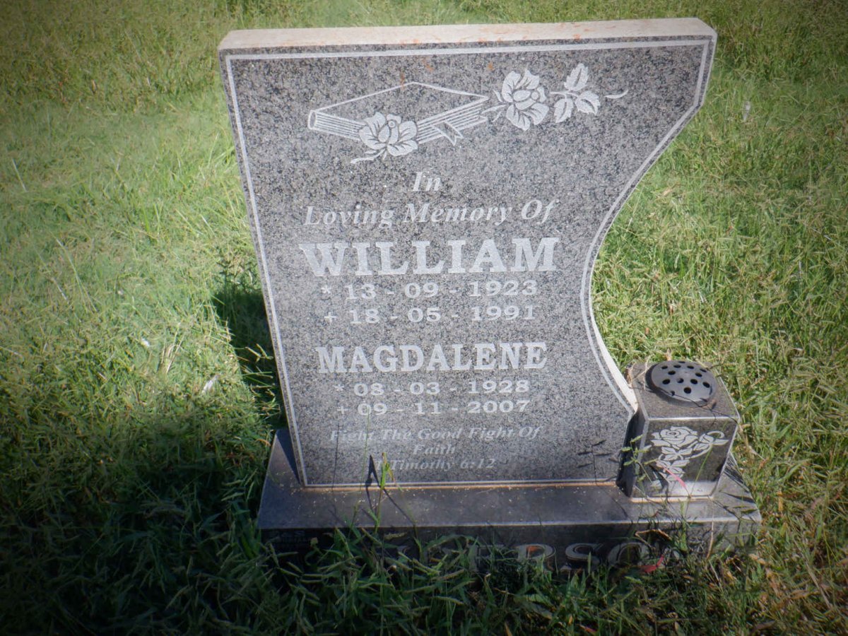 ? William 1923-1991 &amp; Magdalene 1928-2007