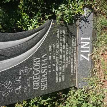 ZINI Gregory Sebastian 1948-1982