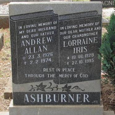ASHBURNER Andrew Allan 1926-1974 &amp; Lorraine Iris 1928-1995