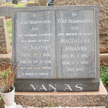 AS Jan Johannes, van 1896-1956 &amp; Magdalena Johanna 1907-1992