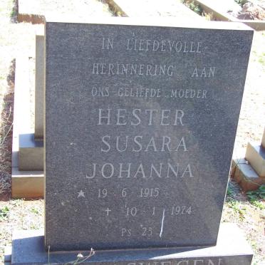 ASWEGEN Hester Susara Johanna, van 1915-1974