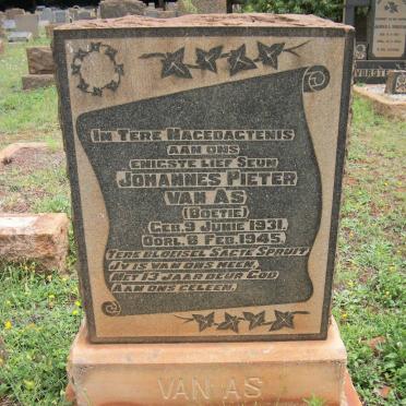 AS Johannes Pieter, van 1931-1945