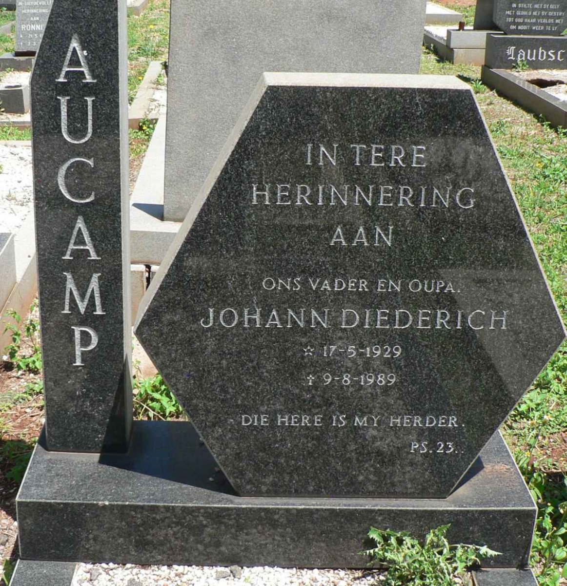 AUCAMP Johann Diederich 1929-1989