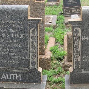 AUTH Johannes Hendrik 1888-1958 &amp; Margaretha Christina KRUGER 1892-1959