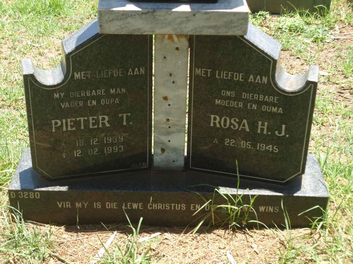 AUSTIN Pieter T. 1939-1993 &amp; Rosa H.J. 1945-