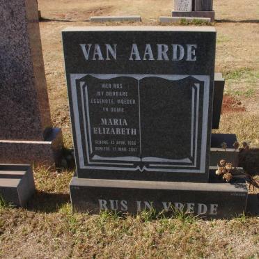 AARDE Maria Elizabeth, van 1936-2001