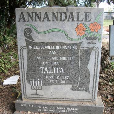 ANNANDALE Talita 1927-1994