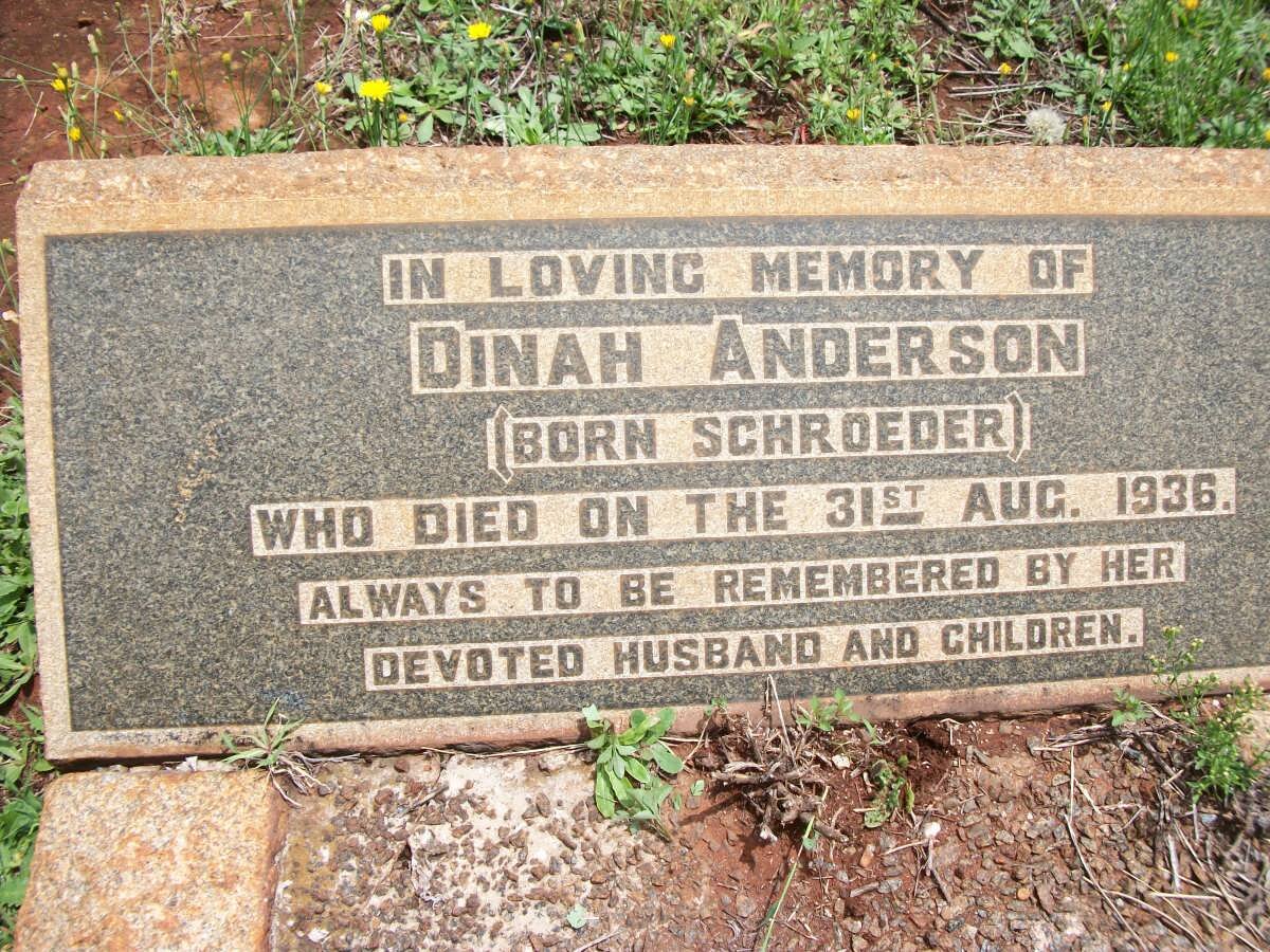 ANDERSON Dinah nee SCHROEDER -1936