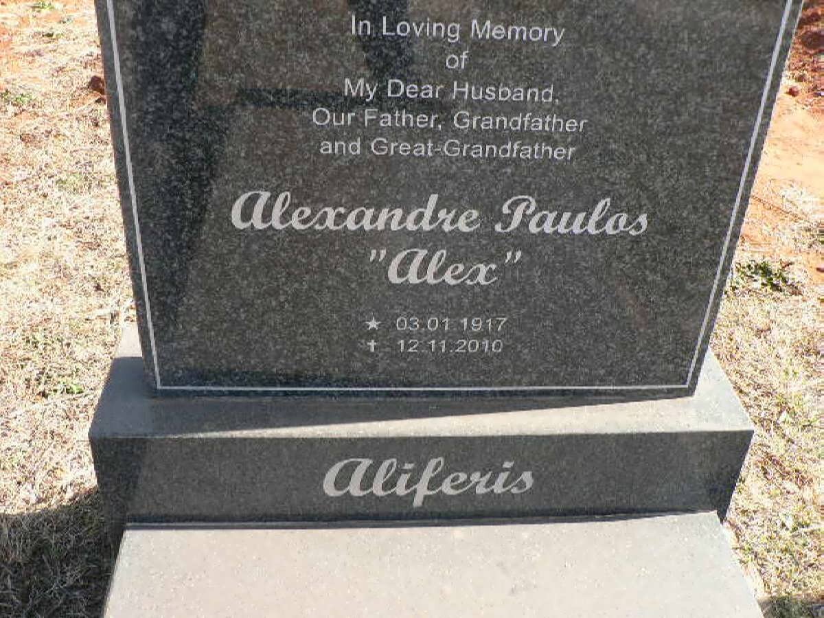 ALIFERIS Alexandre Paulos 1917-2010
