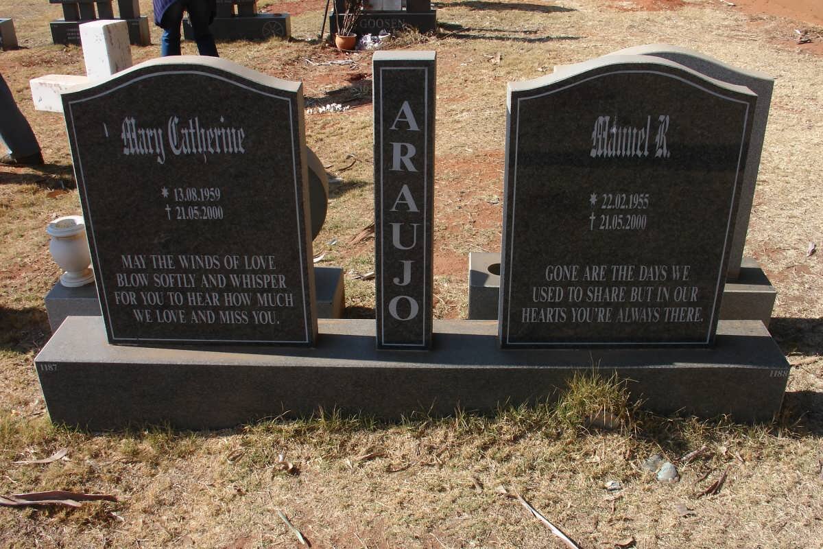 ARAUJO Hannel R. 1955-2000 &amp; Mary Cathrine 1959-2000