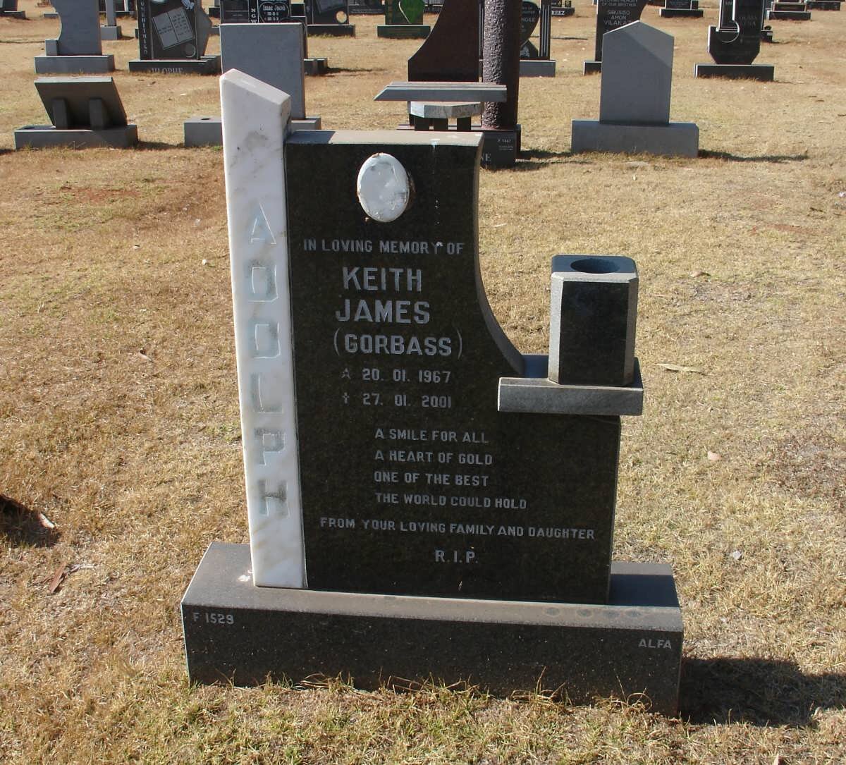 ADOLPH Keith James 1967-2001