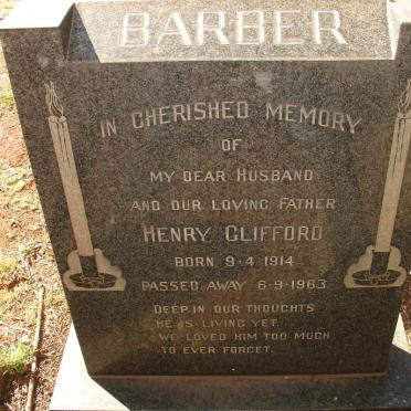 BARBER Henry Clifford 1914-1963