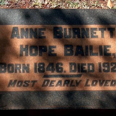 BAILIE Anne Burnett Hope 1846-1925