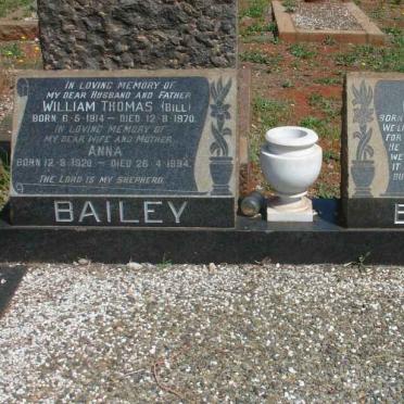 BAILEY William Thomas 1914-1970 &amp; Anna 1920-1994 :: BAILEY Douglas Charles 193?-196?