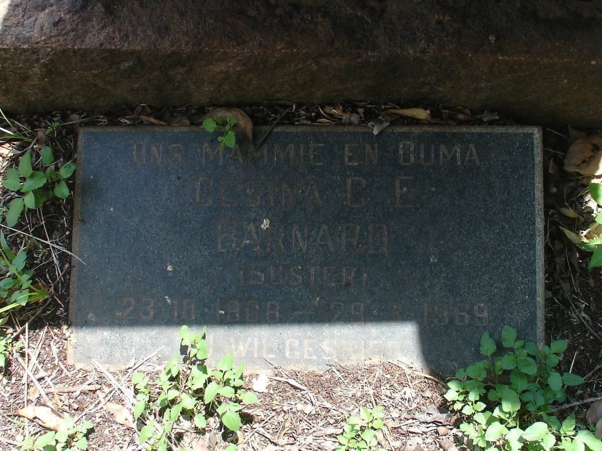 BARNARD Gesina C.E. 1908-1969