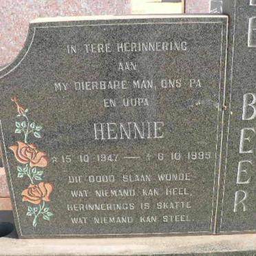 BEER Hennie, de 1947-1999