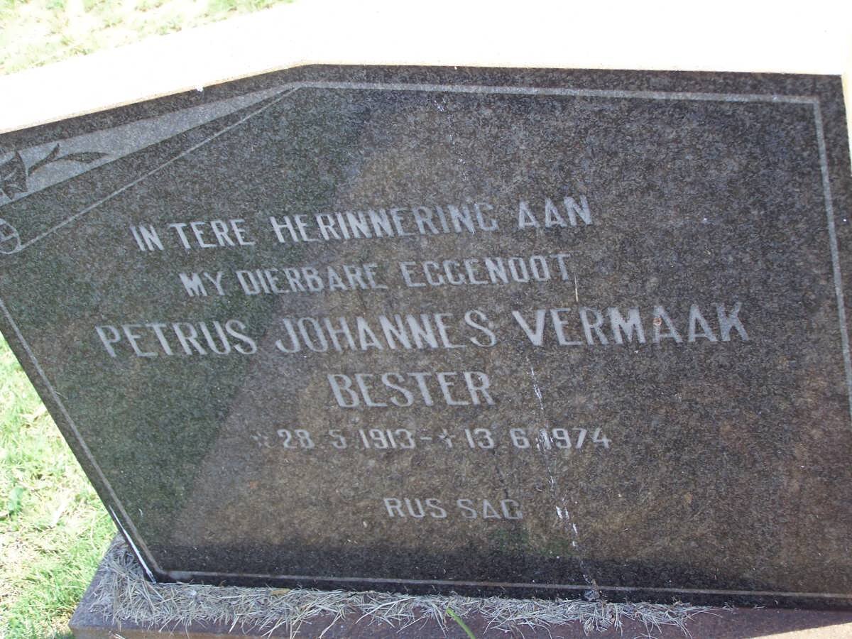 BESTER Petrus Johannes Vermaak 1913-1974