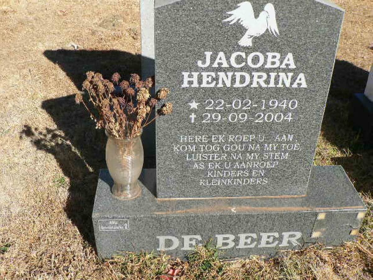BEER Jacoba Hendrina, de 1940-2004