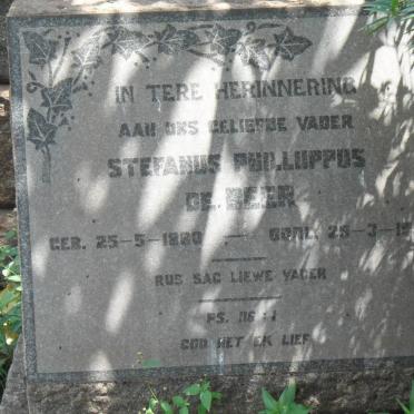 BEER Stefanus Philluppus, de 1880-1951