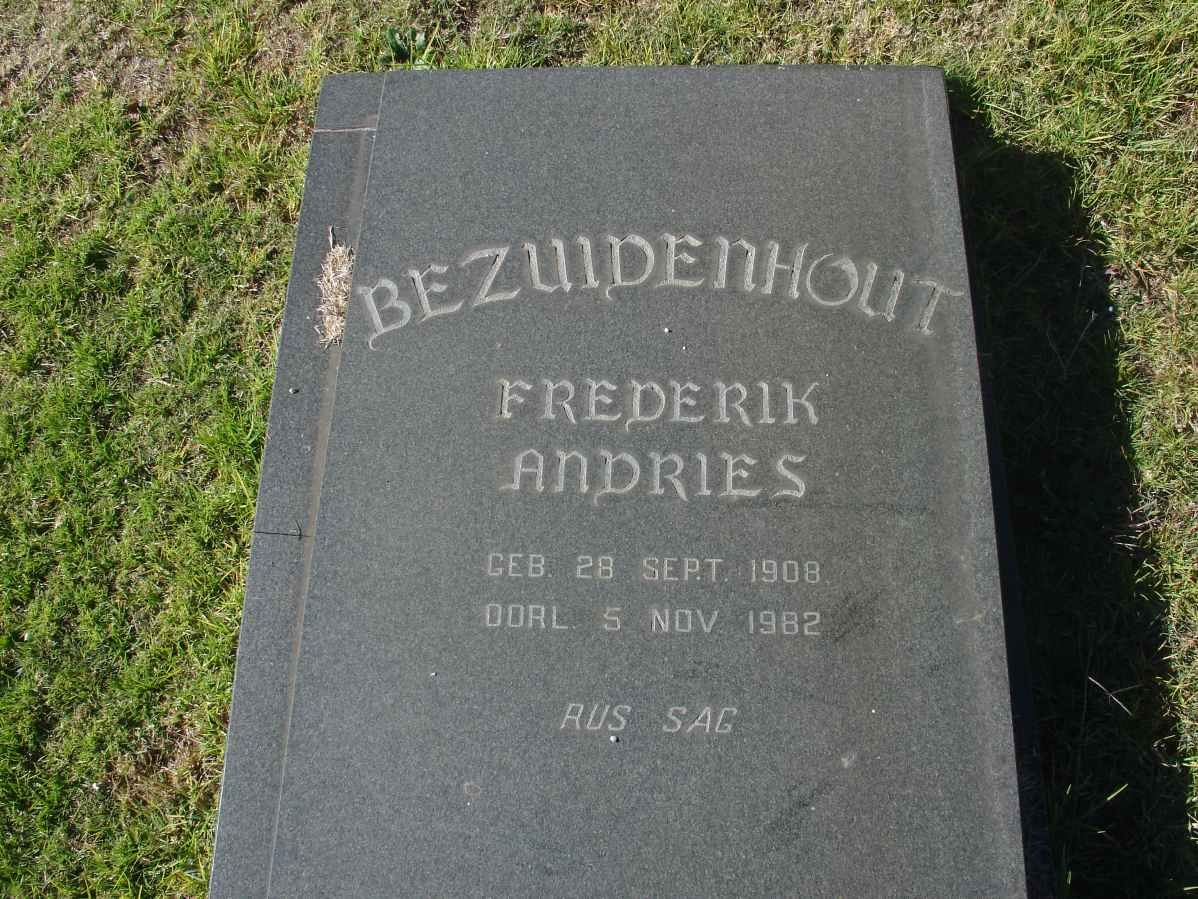 BEZUIDENHOUT Frederik Andries 1908-1982