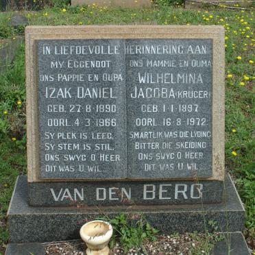 BERG Izak Daniel, van den 1890-1966 &amp; Wilhelmina Jacoba KRUGER 1897-1972