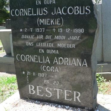 BESTER Cornelius Jacobus  1937-1990 &amp; Cornelia Adriana 1937-