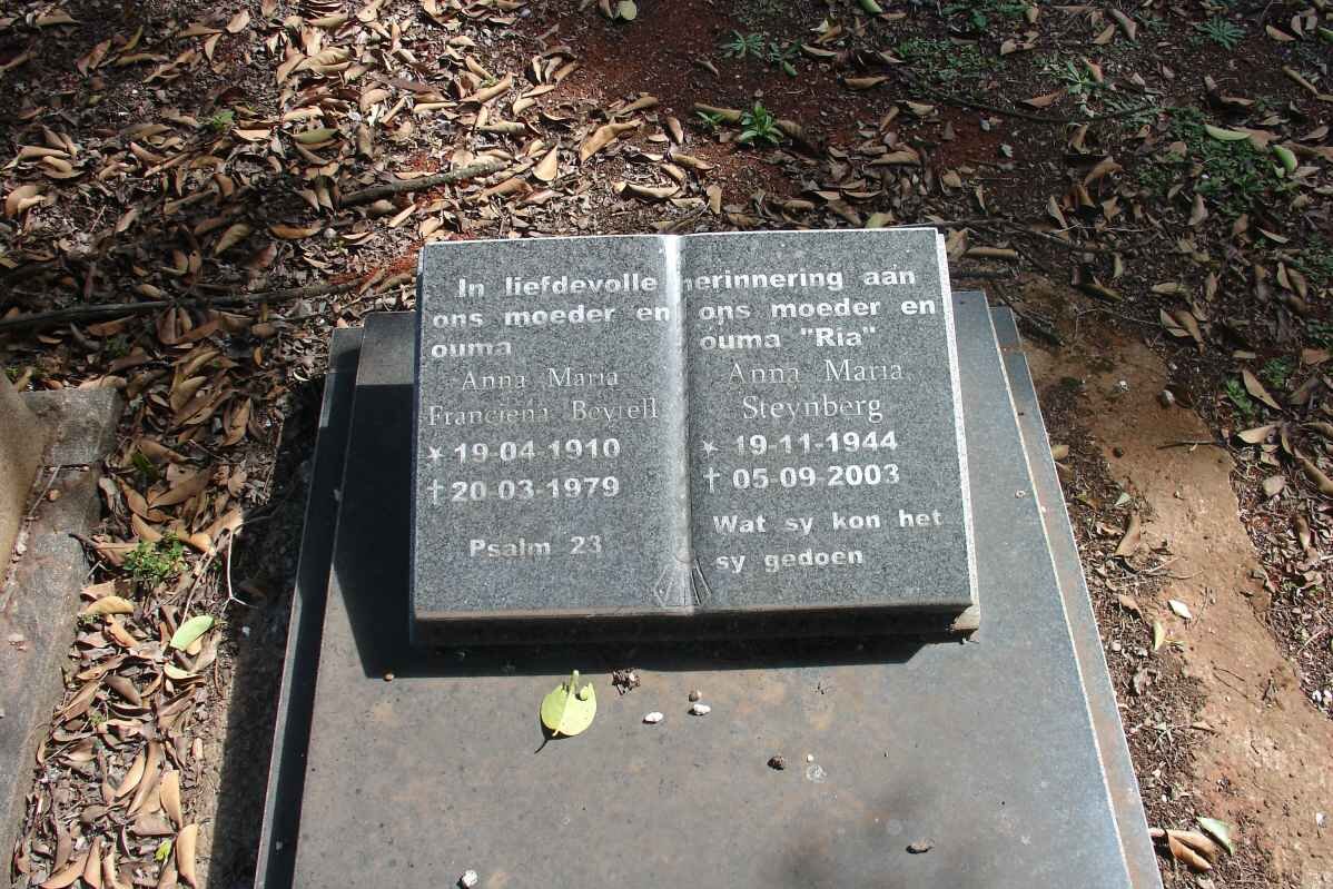 BEYTELL Anna Maria Franciena 1910-1979 :: STEYNBERG Anna Maria 1944-2003