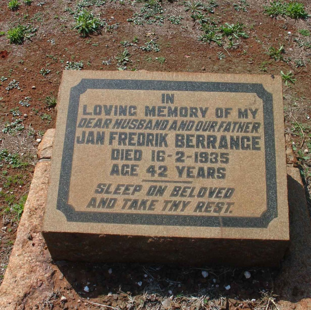 BERRANGE Jan Fredrik -1935