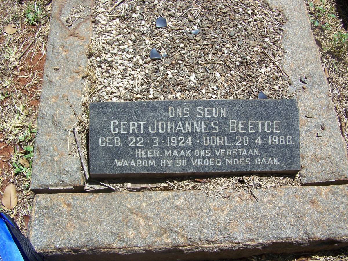 BEETGE Gert Johannes 1924-1966