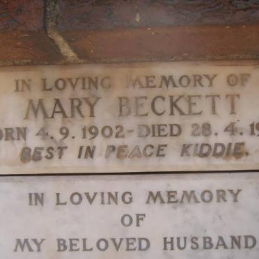 BECKETT Mary 1902-1961