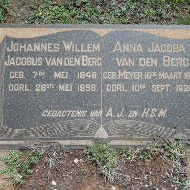 BERG Johannes Willem Jacobus, van den 1848-1936 &amp; Anna Jacoba MEYER 1850-1926