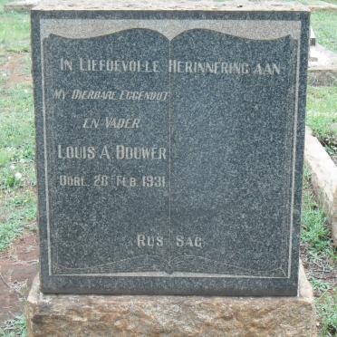 BOUWER Louis A. -1931