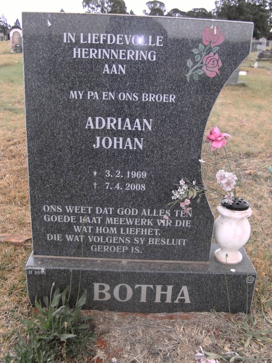 BOTHA Adriaan Johan 1969-2008