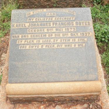 BOTES Karel Johannes Francios 1873-1937