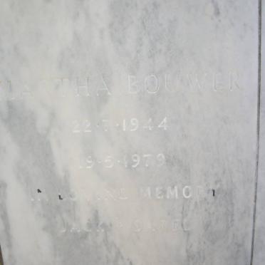 BOUWER Martha 1944-1979