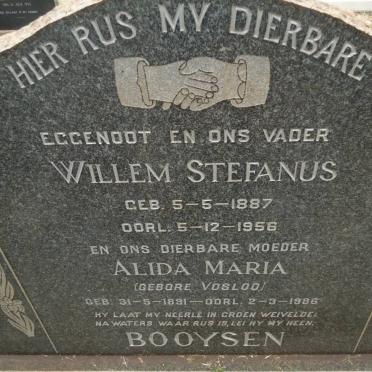 BOOYSEN Willem Stefanus 1887-1956 &amp; Alida Maria VOSLOO 1891-1986