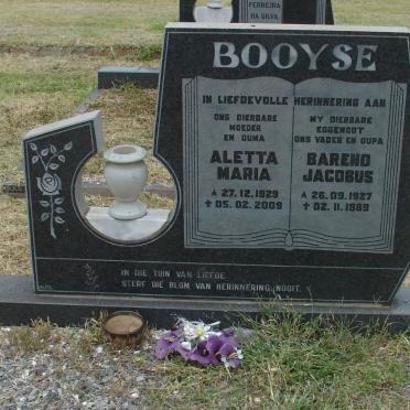BOOYSE Barend Jacobus 1927-1989 &amp; Aletta Maria 1929-2009