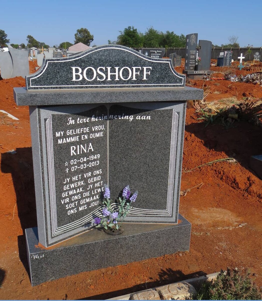 BOSHOFF Rina 1949-2013