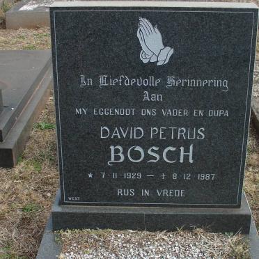 BOSCH David Petrus 1929-1987