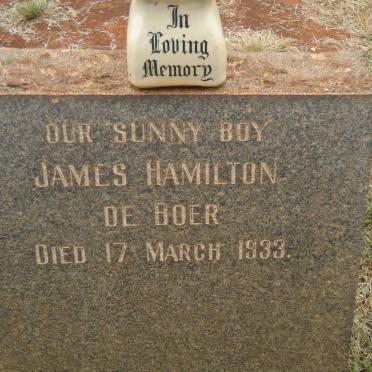 BOER James Hamilton, de -1933
