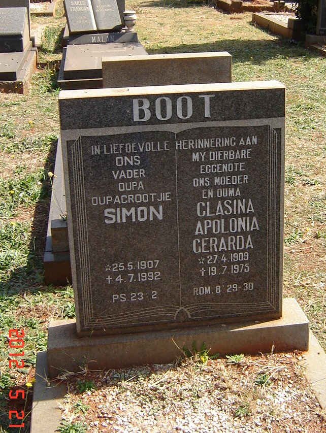 BOOT Simon 1907-1992 &amp; Clasina Apolonia Gerarda 1909-1975 