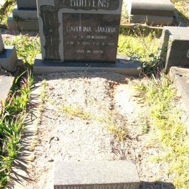 BOOYENS Catharina Jakoba geb J V. RENSBURG 1903-1981 :: BOOYENS Hannes 1923-1988