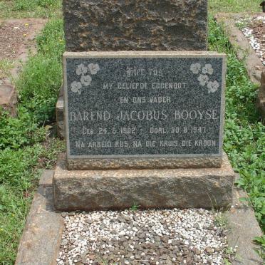 BOOYSE Barend Jacobus 1902-1947