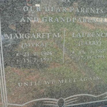 BOYLE Laurence 1927-1994 &amp; Margaret M. 1926-1993