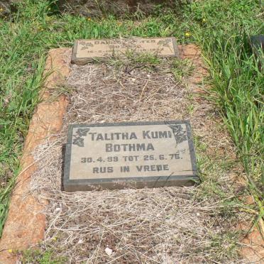 BOTHMA Daniel Wouter 1892-1953 &amp; Talitha Kumi 1889-1976