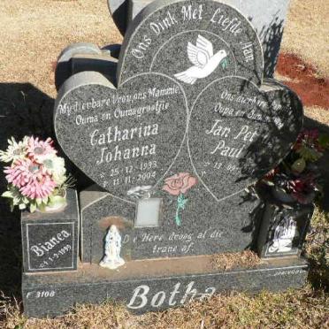 BOTHA Jan Petrus Paulus 19??- &amp; Catharina Johanna 1933-2004