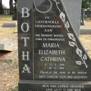 BOTHA Maria Elizabeth Cathrina 1930-1999