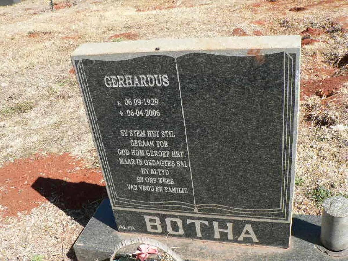 BOTHA Gerhardus 1929-2006